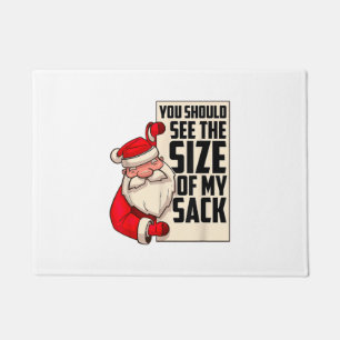 Du solltest die Größe meines Sackes Weihnachtsmann Fußmatte