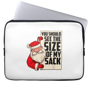 Du solltest die Größe meines Sackes Weihnachtsmann Laptopschutzhülle