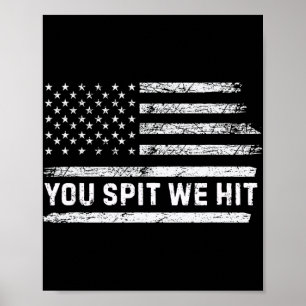 Du spuckst, wir schlagen Trump Vintage _1 Poster