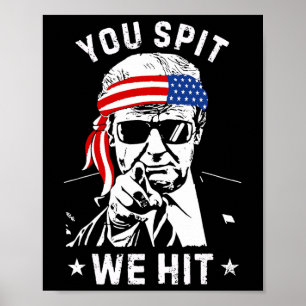 Du spuckst wir treffen Trump Vintage 1  Poster
