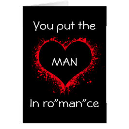 Du steckst den Mann in romantische Romantik-Karte