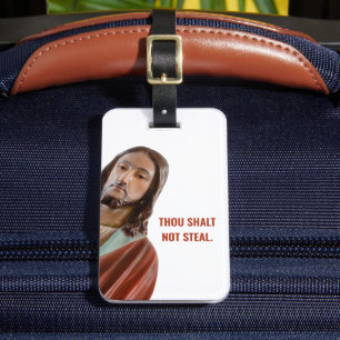 Du stehst Jesus nicht auf weißem Hintergrund Gepäckanhänger