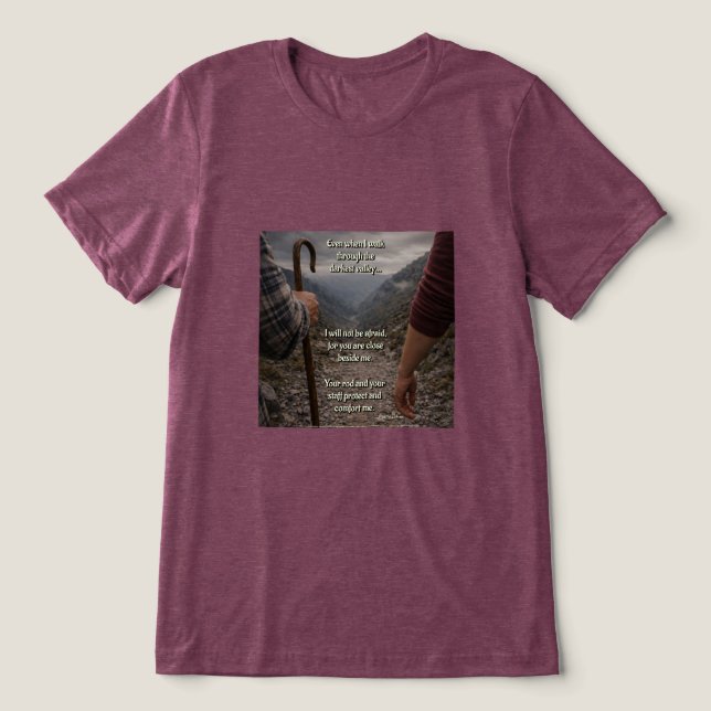 Du tröstest meine Seele Tri-Blend Shirt (Design Vorderseite)