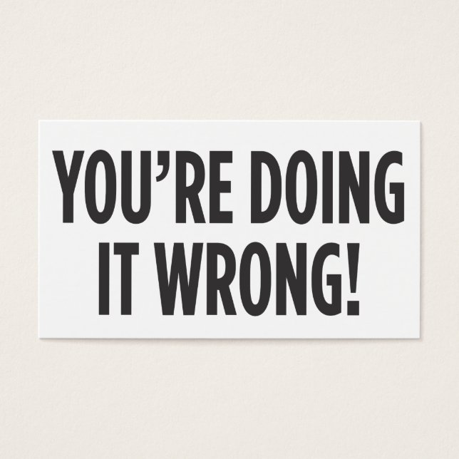 Du tust es falsch (Vorderseite)