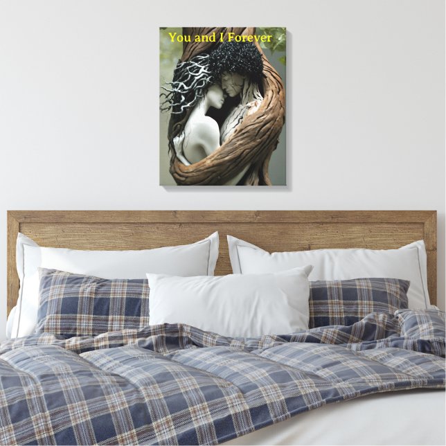 Du und ich für immer leinwanddruck (Insitu (Schlafzimmer))