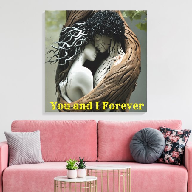Du und ich für immer leinwanddruck (Insitu (Wohnzimmer))