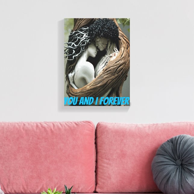 Du und ich für immer leinwanddruck (Insitu (Wohnzimmer))