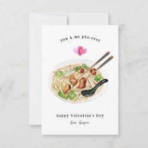 Du und ich Pho-Ever   Pho Soup Valentine Mitteilungskarte