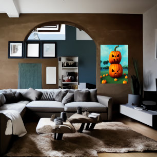 Du und ich, Pumpkin AI Art Poster
