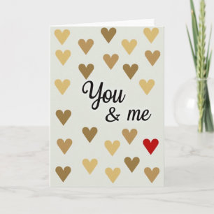 Du und ich Romantische Liebeskarte Karte