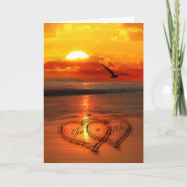 Du und ich schrieben am Sonnentag Feiertagskarte