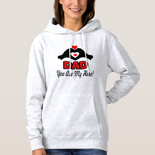 ↷ du Vater, mein Held Classic Hoodie (Vorderseite)