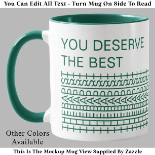 Du verdienst den besten Therapeuten lustiger Witz Tasse