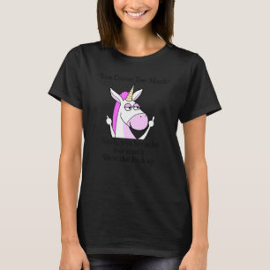 Du verfluchst zu viel rosa Einhorn-Spaß T-Shirt