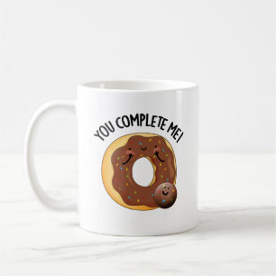 Du vervollständigst mich lustig Food Donut Puff Kaffeetasse