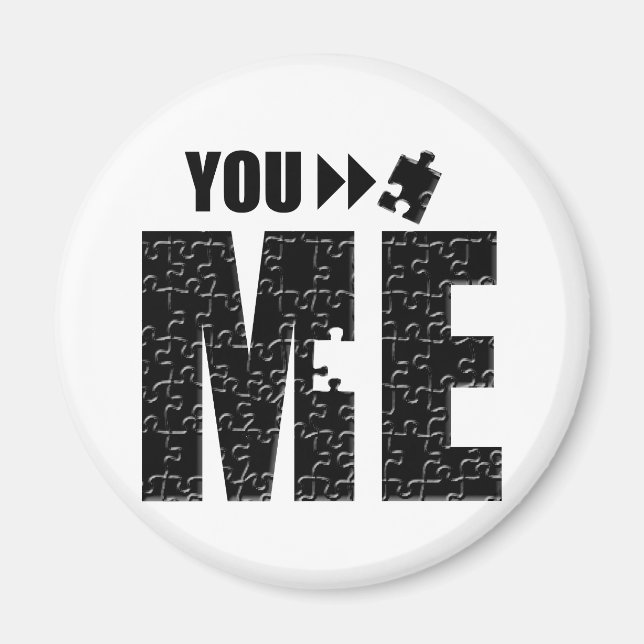 Du vervollständigst mich, Romantische Kleidung und Magnet (Vorne)