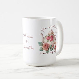 Du vervollständigst mich wunderschöne PfirsichRose Kaffeetasse