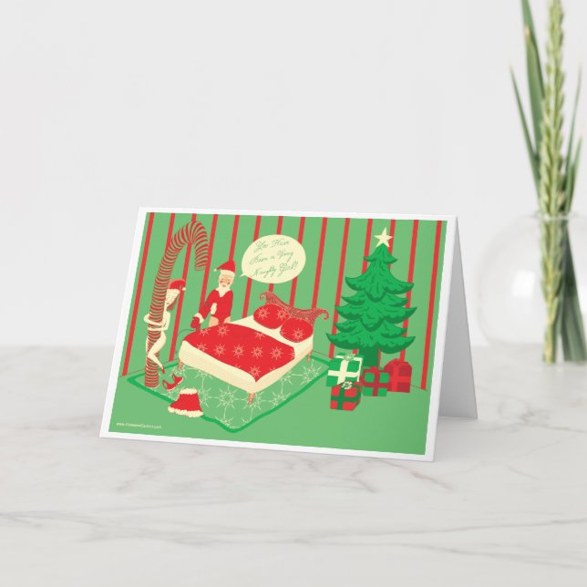 Du warst ein unheilvolles Mädchen! Feiertagskarte (Vorderseite)