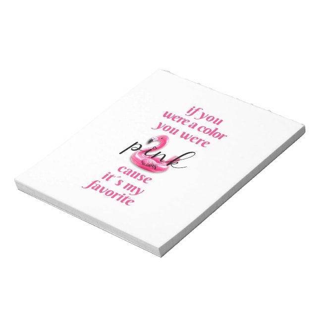 Du warst rosa. Notizblock (Rotiert)