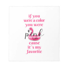 Du warst rosa. Notizblock