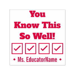 "Du weißt das so gut!" Briefmarke aus Kautschuk Permastempel