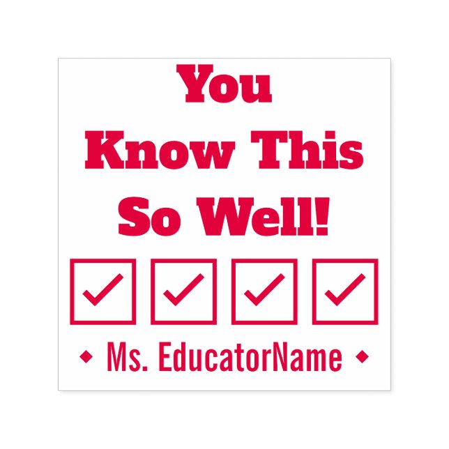 "Du weißt das so gut!" Briefmarke aus Kautschuk Permastempel (Design)