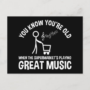 Du weißt, dass du alt bist Lustige Weisheit Postkarte