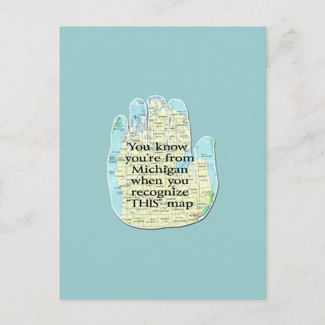 Du weißt, dass du aus Michigan bist, wenn Postkarte (Vorderseite)