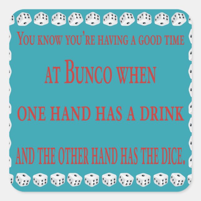 Du weißt, dass du dich gut amüsierst quadratischer aufkleber (Vorderseite)