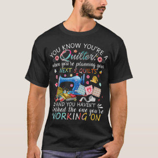 Du Weißt, Dass Du Ein Quilter Bist Patchwork Knöpf T-Shirt