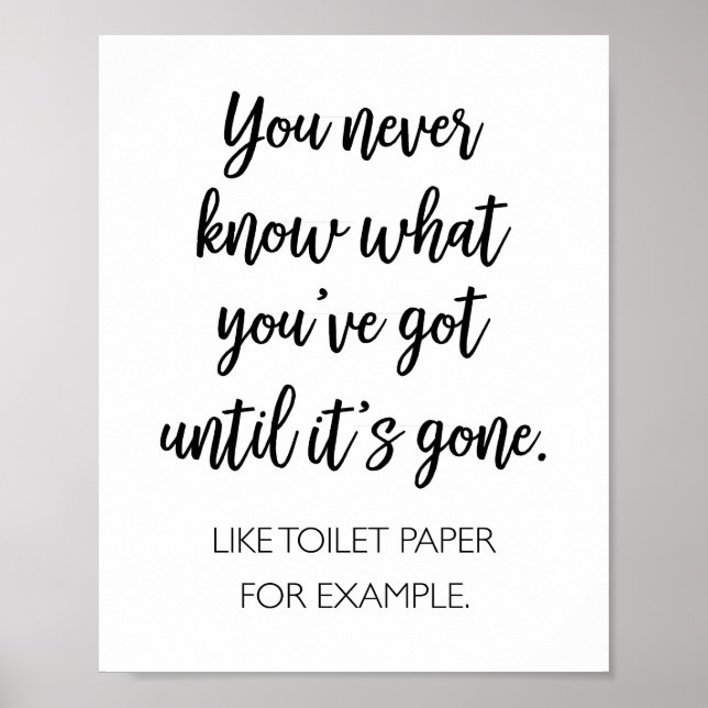 Du weißt nie, was du Got hast Poster (Vorne)