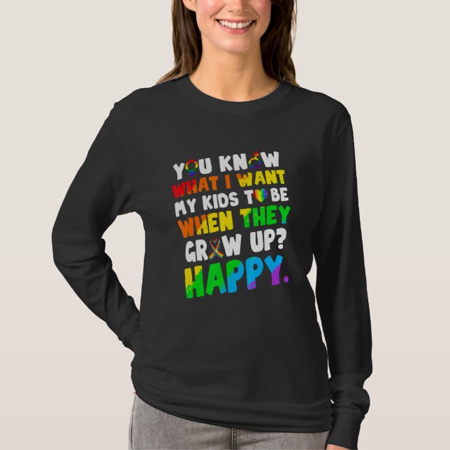 Du weißt, was ich für meine Kinder Gewollt Happy L T-Shirt (Vorderseite)