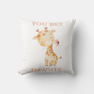 Du wett Giraffe, ich bin süß Baby Druck Whimsica Kissen