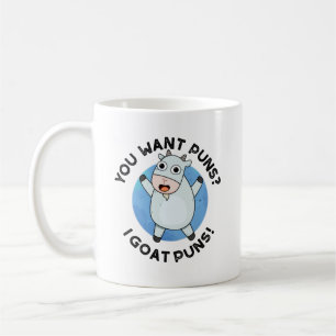Du Will Puns I Goat Puns Funny Animal Puff Kaffeetasse