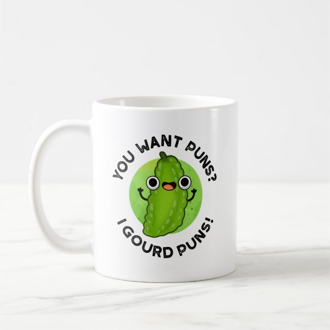 Du Will Puns I Gourd Puns Funny Veggie Pun Kaffeetasse (Links)