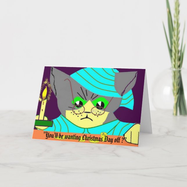 "Du will Weihnachten... Feiertagskarte (Vorderseite)