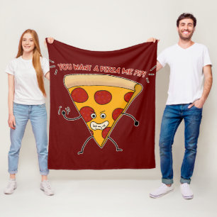 Du willst eine Pizza von mir?!?! Fleecedecke