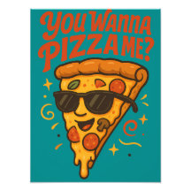 Du willst eine Pizza von mir Lustiges Retro-Design
