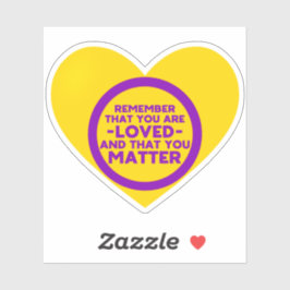 Du wirst beliebt You Materie (Intersex flag heart) Aufkleber