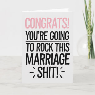 Du wirst diese Ehe rocken Lustige Hochzeit Karte