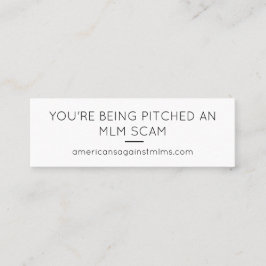 Du wirst einen MLM-Betrug erschlagen - klein Mini Visitenkarte