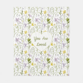 Du wirst geliebt Blumen-Herz-Tasse Fleecedecke