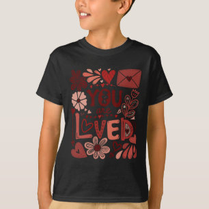 Du wirst geliebt Boho Valentinstag Floral Valentin T-Shirt