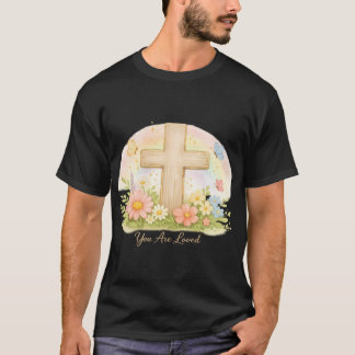 Du wirst geliebt Christliche Ermutigung Regenbogen T-Shirt