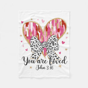 Du wirst geliebt Johannes 3:16 Denn also hat Gott Fleecedecke