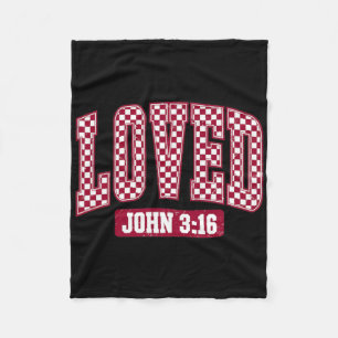Du wirst geliebt Johannes 3_16 Denn Gott hat die W Fleecedecke