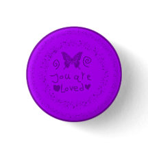 Du wirst geliebt Pin-Back-Button