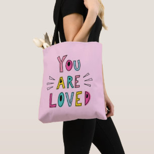 Du wirst geliebt Rosa Motivationszitat
