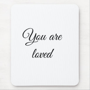 Du wirst geliebt Sonnnenmotivationszitat achtsam g Mousepad