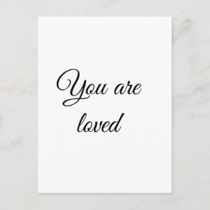 Du wirst geliebt Sonnnenmotivationszitat achtsam g Postkarte